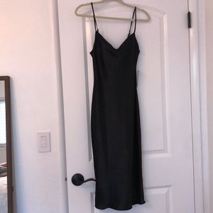 Black slip dress